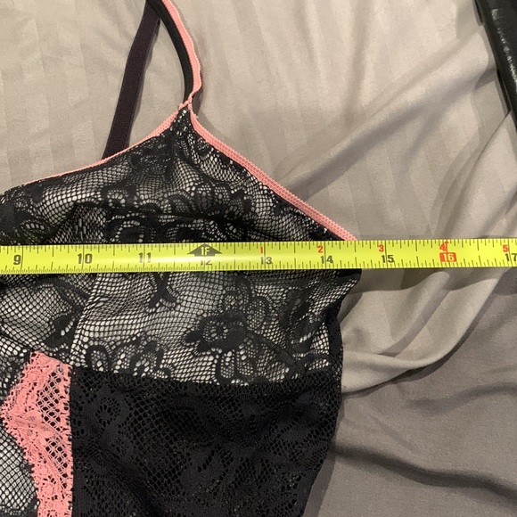 Sophie B M Black Pink Lace Lingerie Nightie - Picture 3 of 5